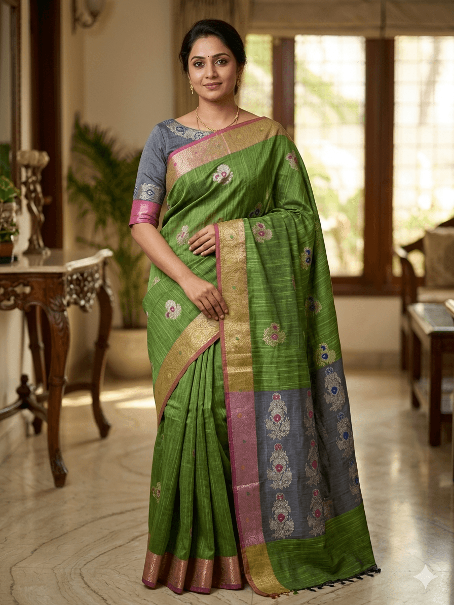 Mangalagiri Jari Border Saree